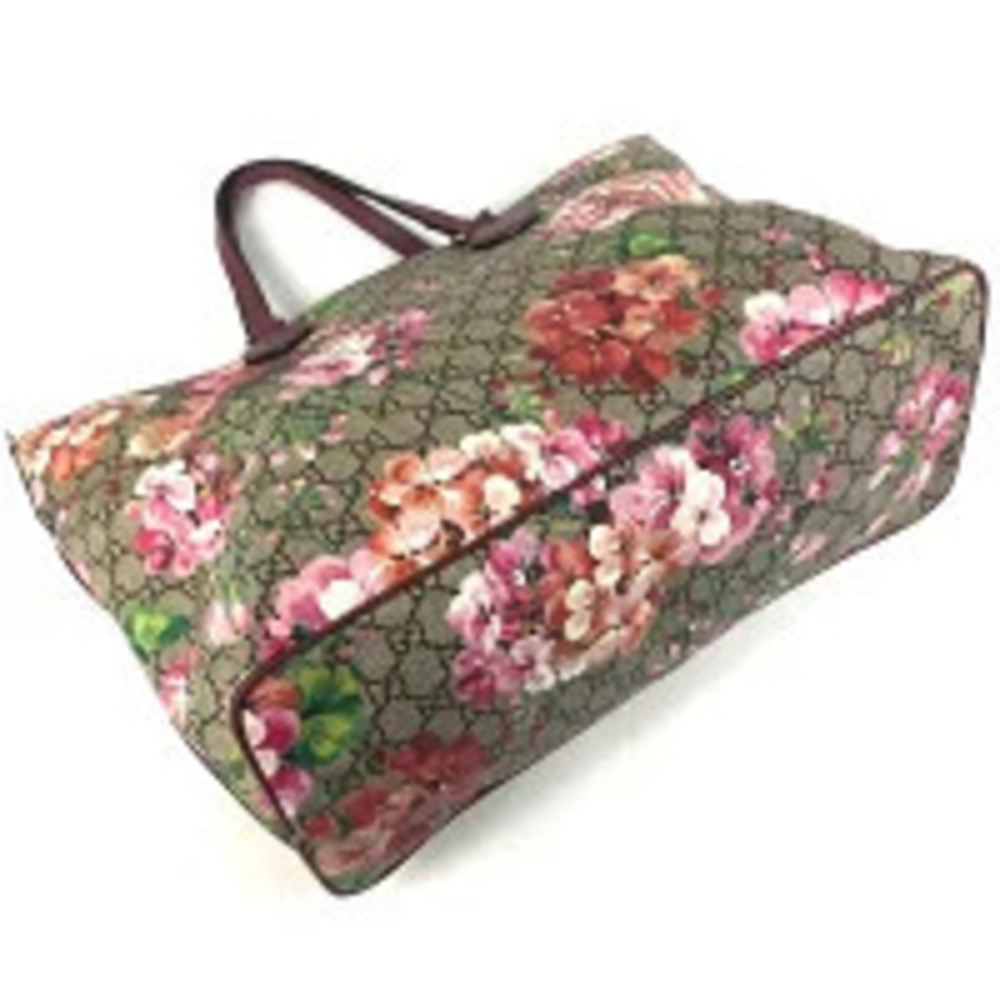 Gucci Supreme Multicolor Bag Blooms GG Shoulder Tote Floral Black